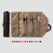 컨트롤9 오리진L 두루마리 롤필통 파우치 가죽필통 고급가죽필통, 메이플레드