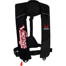 Vikings 자동팽창식 구명조끼 KC, 블랙(화이트)