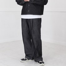 S/S 밴딩 핀턱 스티치 오버 와이드 데님 팬츠 (3color)