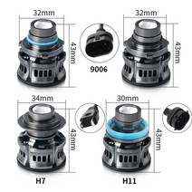 라이트자동차 레이저 H8 H11 h7 HB4 9006 LED 전구 프로젝트 렌즈 헤드 라이트 안개등 12V 운전 러닝 램프, 04 9006/hb4, 01 ice blue