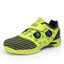 배드민턴그립 배드민턴 신발 더블 버클 회전 쿠션 운동화 남성용, 12 46, [04] 6008 green