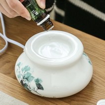 아로마 오일버너 온도 조절 테라피 세라믹 램프 전기 향로 방향제 서재 안방, 보라색잎(에센셜오일용)