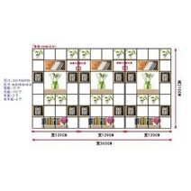 철제 거실 책꽂이 정리함 파티션 가벽 북카페 칸막이, E. 360 x 25 x 210cm