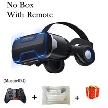 브이알 vr vr게임 vr폴트래커 vr게임기 3d게임 안경 가상현실vr Shinecon 3 d casque viar 안경 헤드셋 헬멧 고글 증강 렌즈 폰 59 59, 상자 054 리모컨 없음