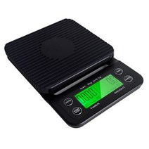 타이머가있는 주방 저울 스마트 디지털 커피 저울 전자 식품 무게 저울 방수 정밀 저울 5kg0.1g 3kg0.1g, 타이머가 있는 5kg-0.1g, 협력사