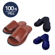 레자거실화 100개(1박스) 실내화 슬리퍼 사무실 병원 인쇄가능 분양사무실, 블랙(100p)