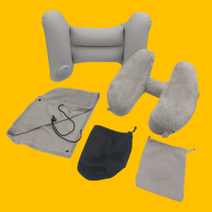 비행기전용목베개 기내용 여행용 허리베개 에어펌프 패키지