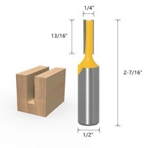 트리머날 비트 12pc 12.7mm 생크 우드 라우터 비트 스트레이트 엔드 밀 트리머 청소 플러시 트림 코너 라운, 10 NO10
