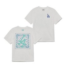 (165출시 TSY02)MLB키즈 페이즐리 빅로고 반팔티셔츠(7ATSY0233-07WHS)