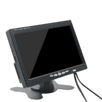 차량용모니터 미니 tv 7 인치 hd 모니터 800x480 휴대용 자동차 lcd 화면 dvdcmmb 승용차 트럭 용 2 입력 113, 검은색