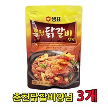유니크앤몰 춘천에서 유명한 닭갈비의 매콤한맛 그대로 샘표 춘천닭갈비양념, 3개