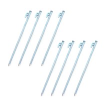 리모드 강철 크롬 단조팩 텐트팩 타프팩 40cm 실버 8개