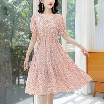 비치웨어 카라 30대 롱 빅사이즈 88 여름쉬폰원피스 여성 중년 비치 여름롱