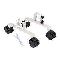 2x 패널 히터 피트 스탠드 잠금식 브레이크 스탠딩 피트가 있는 스테인리스 스틸, 하얀색, 20cm, 스테인레스 스틸