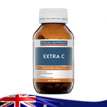 호주 유명 계절성 건강 에티컬 뉴트리언츠 고품질 비타민C 영양제 60정 Ethical Nutrients Extra C Tablets 60 Tablets, 1병가격