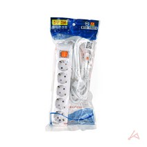 VEDANA_ 국내산 KS 고용량 5구 멀티 탭 콘센트 3m 선 16A 250V 난열 내연 성 수지 6759532p, 기본, 기본2
