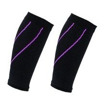 카프슬리브 cep 종아리 보호대 새로운 쌍 스포츠 달리기 사이클링 남여 다리 보호 압축 슬리브 양말, 블랙 퍼플, s, 2개