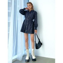 에모다 EMODA 2WAY Belt Shirt Dress 2COLOR 미니원피스 여성 허벅지위 여름 꾸안꾸 패션