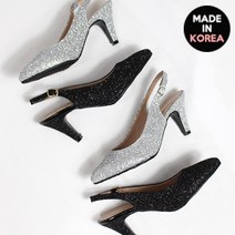 에드가 [국내생산]글리터 반짝이 스틸레토 슬링백 힐(7.5cm) / HSLN2013