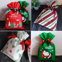 크리스마스 부직포 포장지 어린이집 선물포장 책포장지 포장봉투, A01 트리부직포백 레드 소