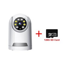 애견모니터 베이비모니터 무선cctv 3MP 와이파이 PTZ 카메라 실내 스마트 홈 자동 추적 미니 감시 캠 V380, 04 Camera add 128G