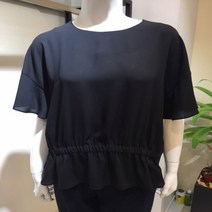 막스카라 밴딩 셔링 블라우스 M02MWB016ME