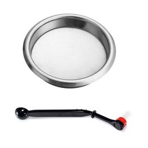 2 in 1 커피 머신 브러시 나일론 에스프레소 커피 그라인더 브러쉬 헤드 부엌 도구 58mm 커피 기계 빈 필터 클리닝 블라인드 그릇 커피 머신 액세서리, 하나, 블랙 - 레드 & 실버, 블랙 - 레드 & 실버