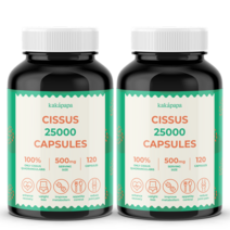 카카파파 시서스 25000mg 시서스가루 50배 알약 120베지캡슐, 2병, 120캡슐