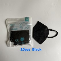 10-200pcs FFP2 마스크 승인 CE 5 레이어 얼굴 KN95 필터 호흡기 핑크 재사용 성인 보호 마스카라, 04 10Pcs Black
