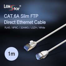 랜스타 Cat.6A FTP 슬림 LAN 랜 케이블 1m LS-6AFTP