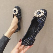 Happy shopping 사각 통굽 메쉬 단화 로퍼 슬립온 여 195a