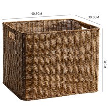 내츄럴 깊은 라탄 바구니 비보뉴 C505B233, 다크브라운40.5*31*30.5cm