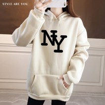 스타일아유 2020 NY 무지 기모 후드 티셔츠 후드티AXB6TS273A
