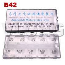 B11 B12 B13 B14 B15 B16 B21 B22 B23 B24 B25 B26 B27 B31 B42 커먼 레일 연료 인젝터 수리 키트 조정 와셔 가스켓, 17 B42(1.100mm-1.700mm)