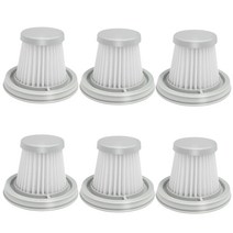 XIAOMI MIJIA 핸디 진공 청소기 용 HEPA 필터 홈 자동차 미니 무선 빨 필터 예비 부품, 6pcs