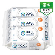 기타 깨끗한나라 99.9 클린 손소독티슈 캡형 60매 3팩, 단품