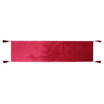 THE VEDO SHOP 유럽식 럭셔리 현대 부드러운 침대 러너 스카프 침구 보호 장식 침실 호텔 45x180cm, 설명, 레드