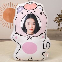 사람 얼굴 모양 봉제 인형 주문 제작 생일선물추천 10대여자, AW_30cm(한 면에 그림 있음)