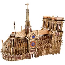 유난한집 퍼즐 입체 우드 키트 나무 조립 3D 우드트릭, 상세 페이지 참고, 네덜란드 풍차 + LED 조명