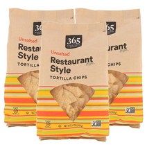 365홀푸드마켓 레스토랑 또티아칩 베지칩스 365Whole Foods Market Tortilla Chips 14oz(397g) 3팩