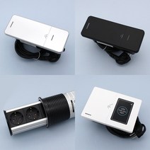 위너스 USB 무선충전 빌트인 콘센트, 02.슬림 슬라이드 콘센트 2구 블랙_cp