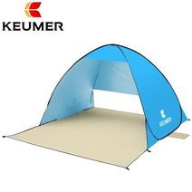 야외 캠핑 원터치 텐트 자동 비치 텐트 uv 보호 팝업 텐트 sun shade camp, 남색 텐트