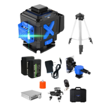 자동 레이저 레벨기 4D 풀패키지 8 12 16 라인 삼각대 포함 측정기 수평계 측량, 그린 레이저 4D 16라인 풀패키지