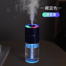 원룸 가습기 공기 디퓨저 차량용 거실 습도 에센셜 오일 청정기 가정용 미스트, 04.크리스탈모델 딥블루