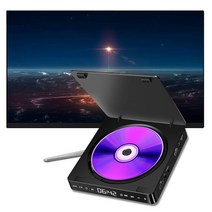 휴대용 DVD 플레이어 가정 DVDVCD Hd 오 HiFi 입체 음향 스피커 1080P 다기능 소형 CD, Black