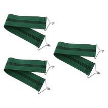 라운지 의자 벨트 안락 의자 고정 스트랩 클램프 교체 액세서리 의자 벨트 중력 강화 벨트 휴가용 의자 타월, PVC, 녹색, 세 개의 의자 벨트