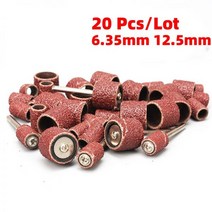 20 개/Dremel 샌딩 밴드 샌더 드럼 맨드릴 로타리 도구 네일 드릴 비트 전기 키트 연마 샌드페이퍼, 80, 12.5mm