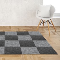 타일카페트 50X50cm 8장 사무실 거실 바닥 셀프시공 실내바닥 카펫트 셀프인테리어 데코타일, 딥그레이 8장