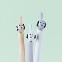 강아지 동물 캐릭터 볼펜 3color [귀여운 특이한 신기한 예쁜볼펜 판촉 펜 국산], 화이트
