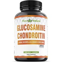 플러스네이쳐 글루코사민 콘드로이친 나노커큐민 MSM 보스웰리아 2125mg 90캡슐 30일 Plus Nature